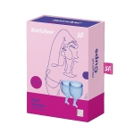 Набор синих менструальных чаш Satisfyer Feel secure Menstrual Cup