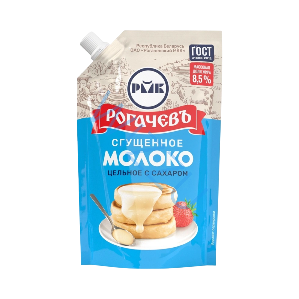 Цельное сгущ.молоко Рогачев с сах. 8,5% дой-пак 270гр