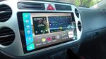 Магнитола для Volkswagen Tiguan 1 2007-2016, Golf Plus (рамка 9 серебро, любая кнопка) - Parafar PF489LUX1RN2K на Android 13, Быстрая, QLED+2K, CarPlay, 4G SIM-слот