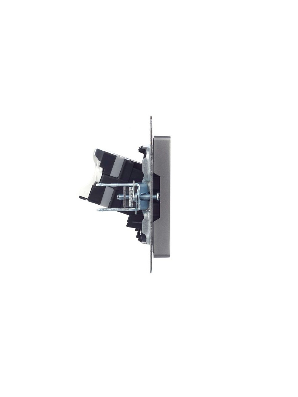 Розетка компьютерная СП RJ45 кат.5E BRITE РК10-БрС механизм сталь IEK BR-K10-1-K46