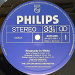 The Love Unlimited Orchestra Arranged & Conducted By Barry White ‎– Rhapsody In White (Германия 1973г.)