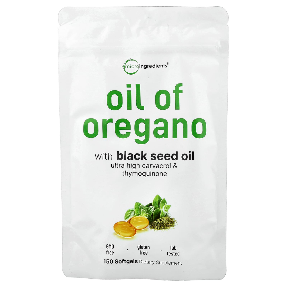 Micro Ingredients, масло орегано, 150 капсул