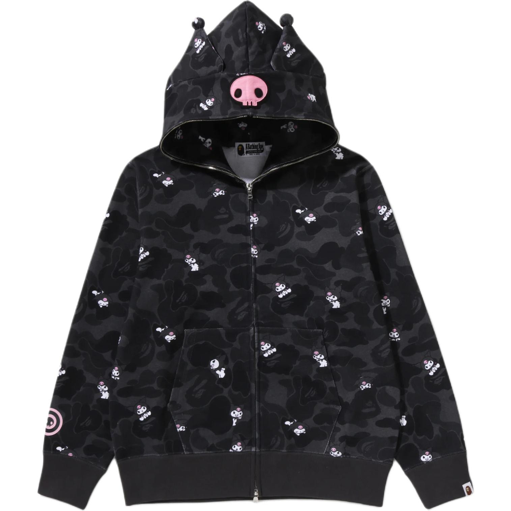 A Bathing Ape Bathing Ape X Sanrio Sweatshirts Moderate No Fleece Lined Zip Closure