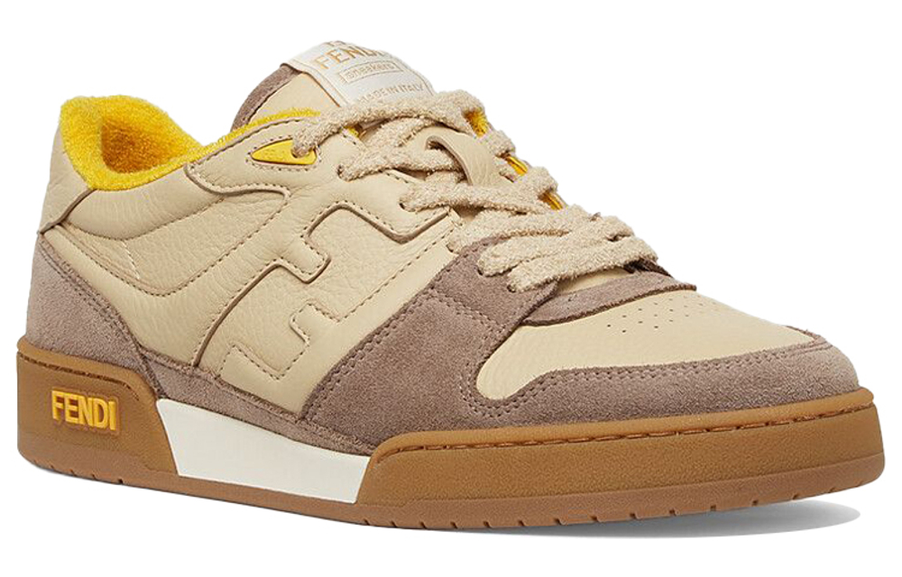 FENDI Match Low Top Suede "Yellow Beige"