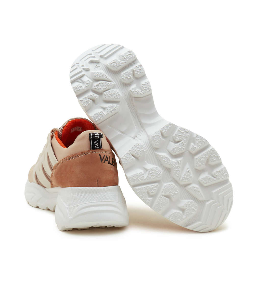 Кожаные кроссовки Valentino - бежевый(95N0803TEX)