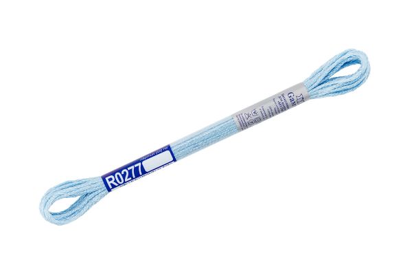 Мулине Gamma вискоза 100%, цв.R0277 голубой, 12 мотков по 8 метров