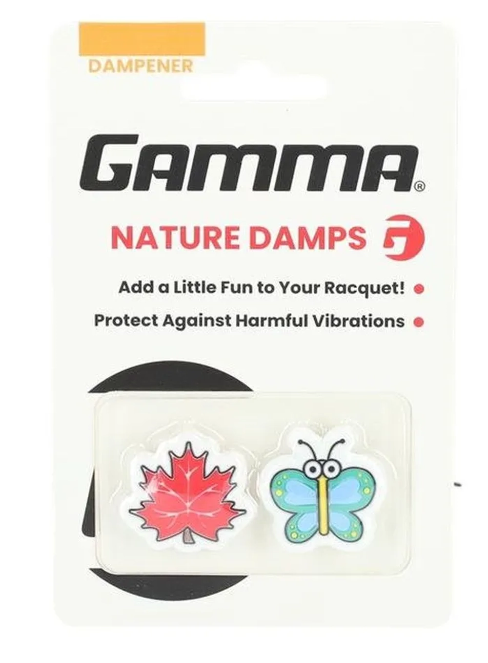 Теннисный виброгаситель Gamma Nature Dampeners 2P - maple leaf/butterfly
