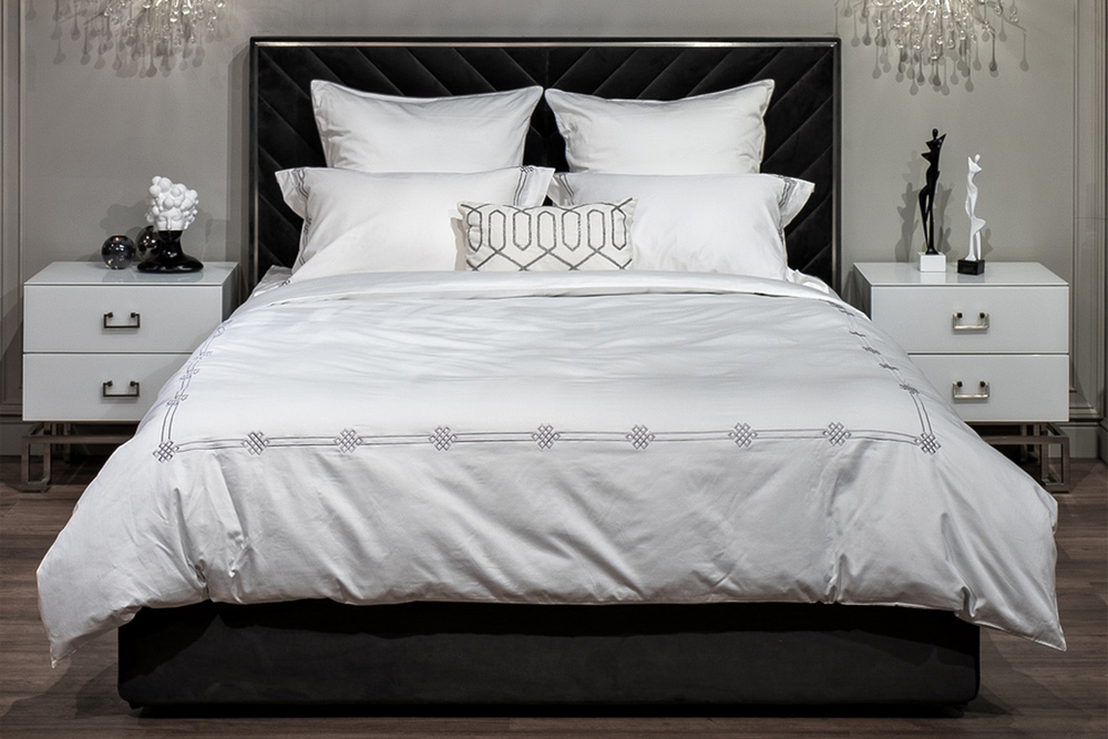 Постельное белье семейное Garda Decor Арктик серое