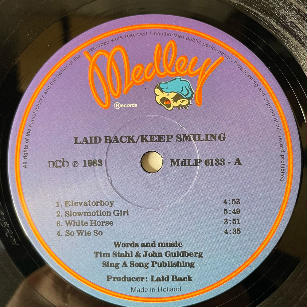Винтажная виниловая пластинка LP Laid Back Keep Smiling (Швеция 1983)