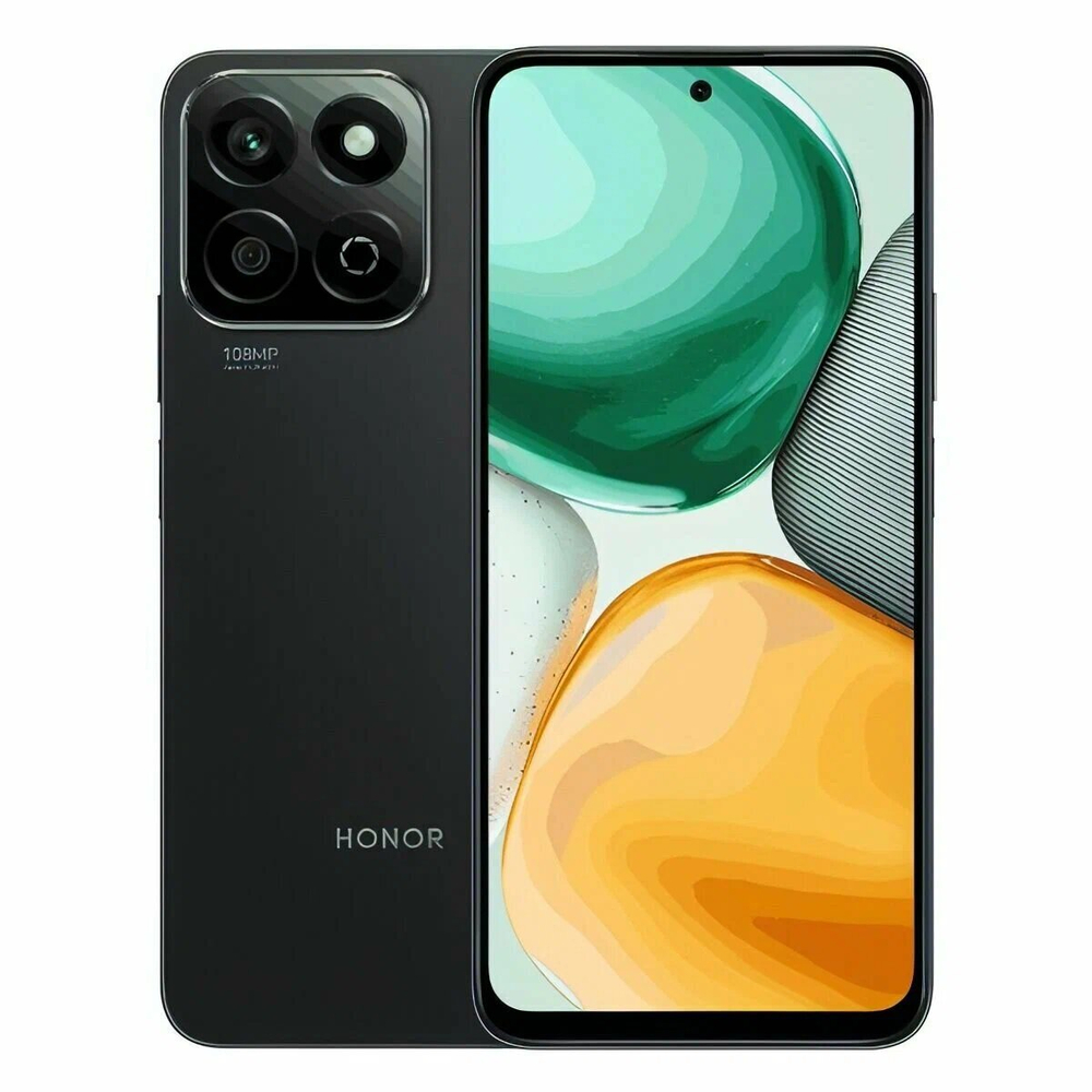 Смартфон HONOR X7C 6/128GB, Android 14, РСТ(ЕАС), BLACK