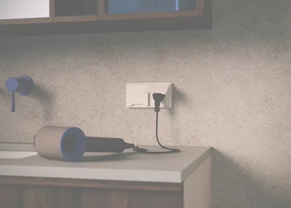 Накладка для розетки с заземлением, защитными шторками и крышкой Voltum S70 Хлопок VLS000813
