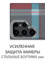 Дизайнерский чехол для SAMSUNG GALAXY S23 ULTRA с камерой-подставкой и MagSafe