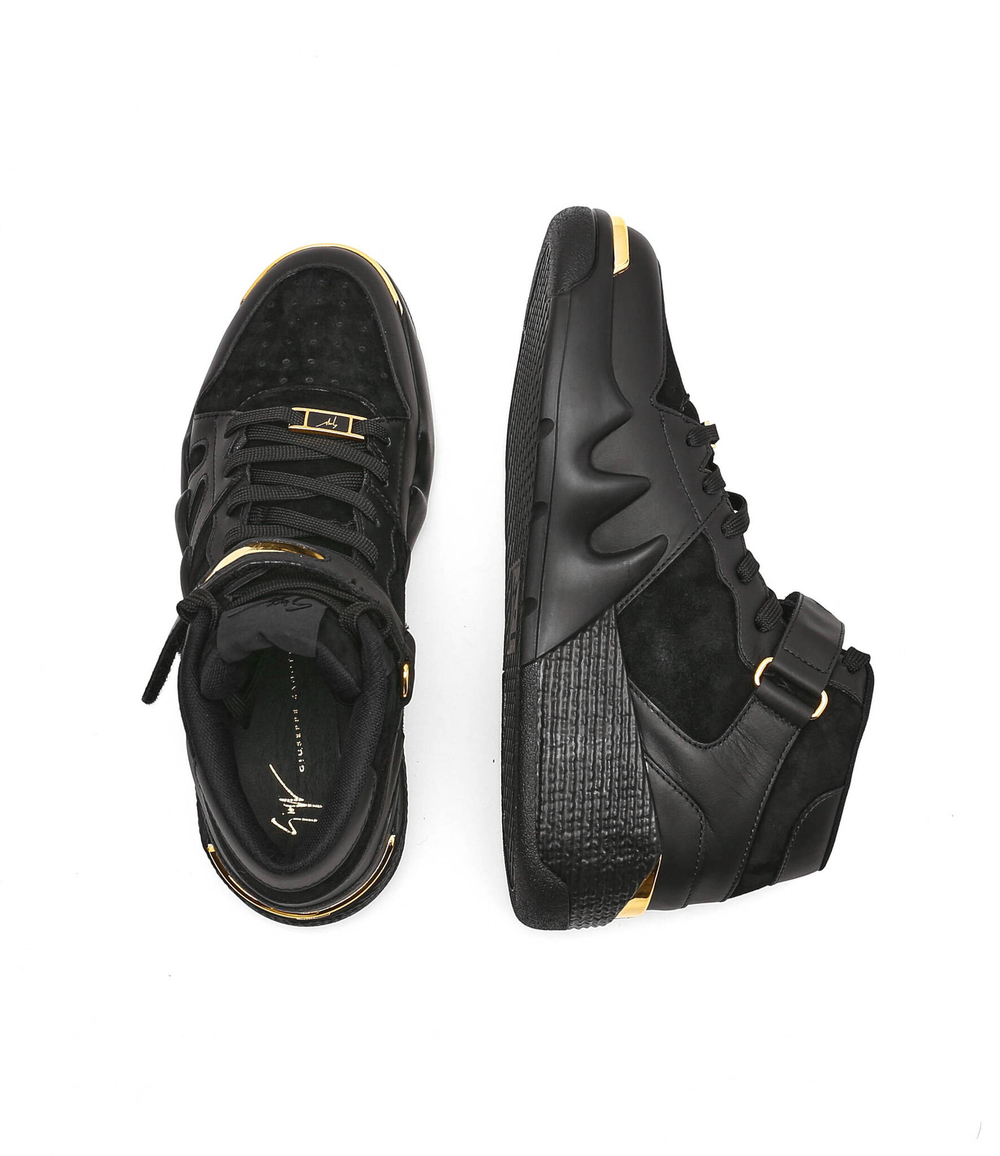 кожаные кроссовки Giuseppe Zanotti - черный(RU20038)