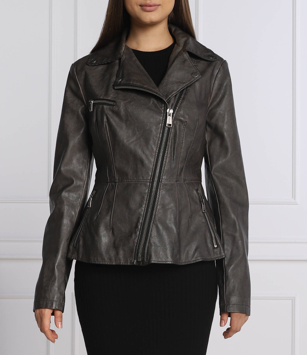 куртка agnes GUESS - графитовый (W2YN15 WEP70)