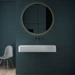 Раковина Солид Серфейс (Solid Surface) Vincea VWB-6S312MW, 1200*400*150, подвесная, цвет белый матовый,