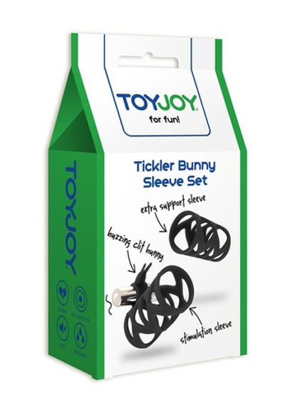 Набор чёрных насадок TICKLER BUNNY SLEEVE SET