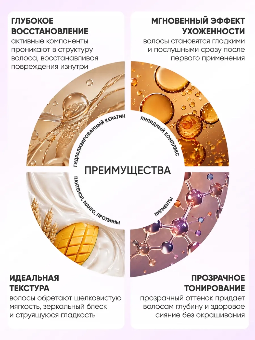 Оттеночная маска для волос «Медовый»