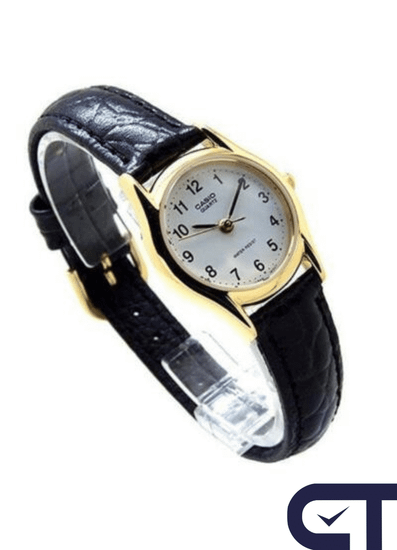 Casio LTP-1094Q-7B1 — женские классические часы с кожаным ремешком