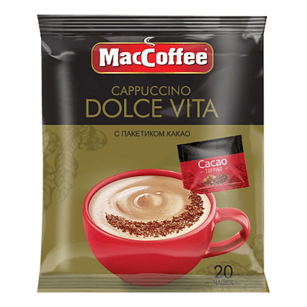Растворимый кофе MacCoffee Cappuccino Dolce Vita 20 пак