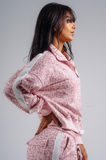 Свитшот Half-Zip Leopard Sweatshirt PRIMAL 866 Розовый леопард