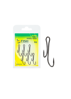 Крючок рыболовный Fish Crystal ДВОЙНОЙ Живцовый Ryder 8013 №1 (5 упаковок)