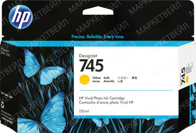 Картридж HP 745 (F9J96A) для DesignJet Z5600/Z2600 желтый (130 мл)