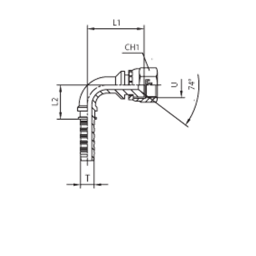Фитинг DN 10 JIC (Г) 9/16 (90) |