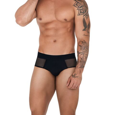 Черные мужские трусы-брифы Caspian Piping Brief (Размер: XL) (Цвет: черный)