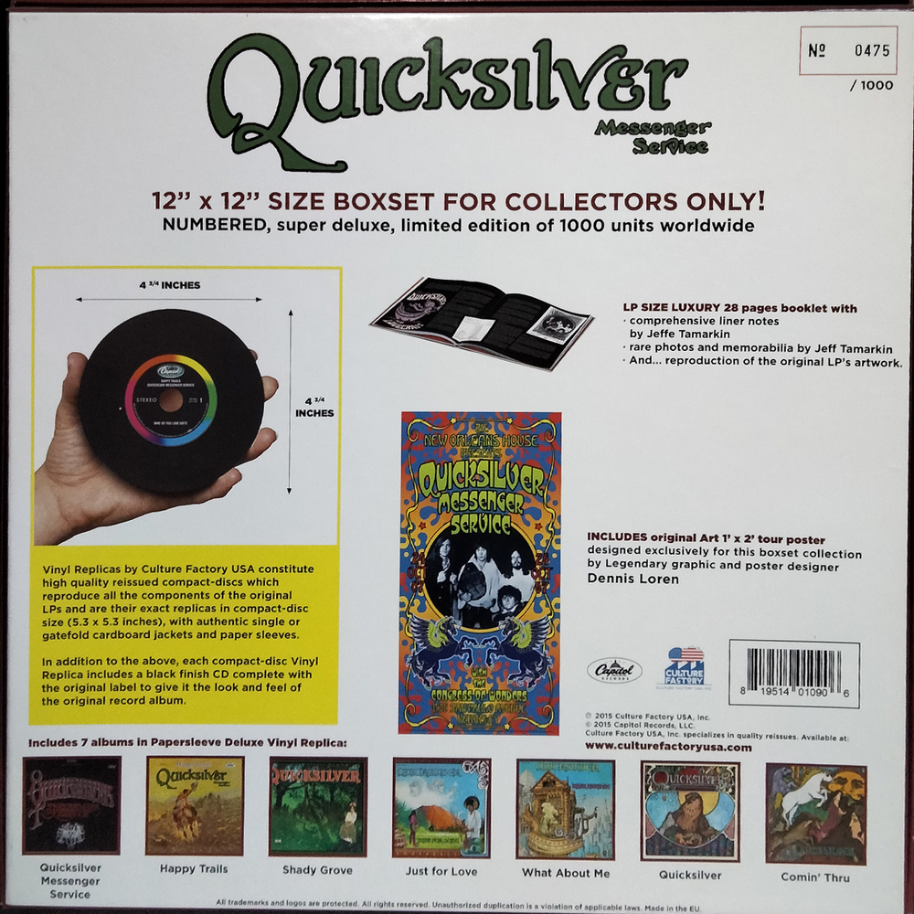 Quicksilver Messenger Service / The CD Vinyl Replica Collection Boxset (Limited Edition)(7CD)