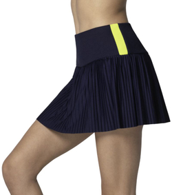 Женская теннисная юбка Lucky in Love Racer Rib Pleated - midnight