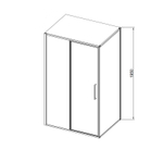 Душевой уголок Слим 8мм (Slim 8mm) VSR-4SLP9012CL, 1200*900, хром, стекло прозрачное,