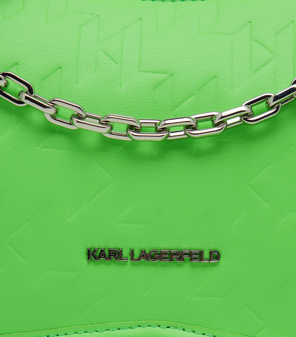 Кожаная сумка через плечо Karl Lagerfeld - зеленый(231W3020)