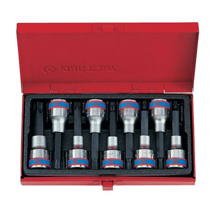 Цена на KING TONY (4119PR) Набор торцевых насадок 1/2", TORX, Т20-Т60, L = 80 мм, 9 предметов