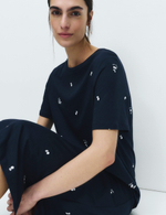 Ночная рубашка с принтом из смеси хлопка и Modal - Marks & Spencer
