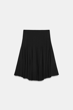 ZARA ОБЪЕМНАЯ ЮБКА МИДИ — ZW COLLECTION, ЧЕРНЫЙ
