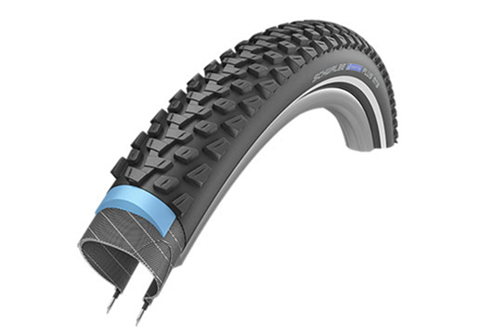 Покрышка. 26x2.10 (54-559) 05-11101005 MARATHON PLUS MTB Perf, SmartGuard СУПЕР АНТИПРОКОЛ, TwinSkin B/B+RT (светоотр пол) HS468 DC 67EPI 35B SCHWALBE