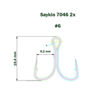 Крючки Saikyo тройн.7046 BN 2X №  6 (50шт)