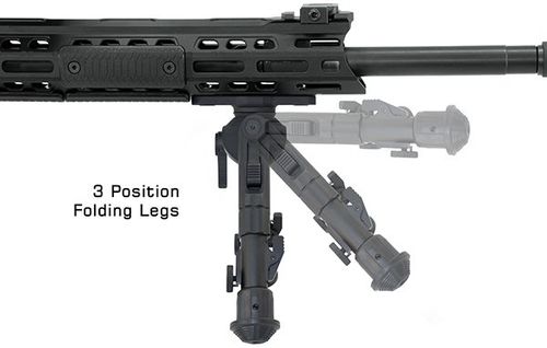 Сошки Leapers UTG 360° для установки на оружие на шину M-Lok высота от 13 до 17 см (TL-BPM02)