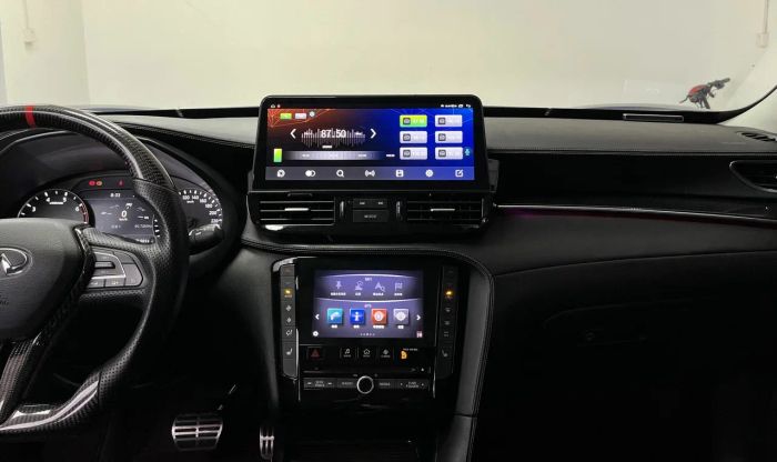 Магнитола для Infiniti EX25, EX37, QX50 2010-2017 - Kuberg (тип 2) QLed, Android 13, Быстрейшая, CarPlay, 4G SIM-слот