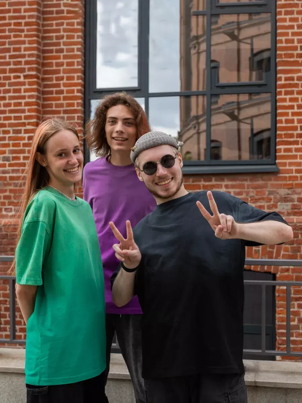 Футболка вареная оверсайз однотонная