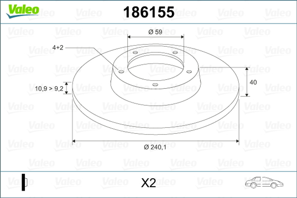 CIAK2 - 186155-VAL - Brake Disc