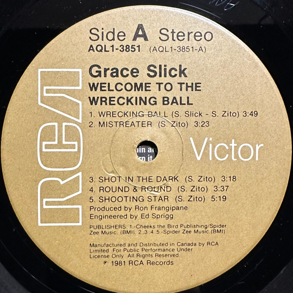 Grace Slick - Welcome To The Wrecking Ball! (Канада 1981г.)