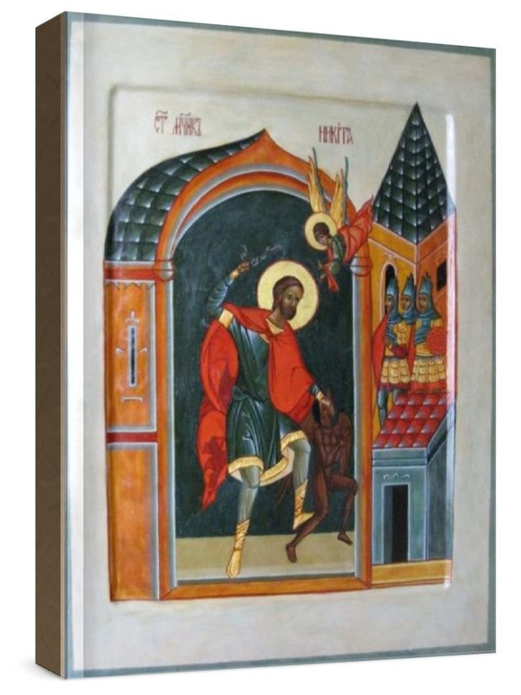 Никита Бесогон (рукописная икона)
