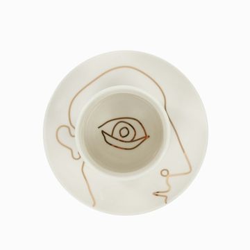 Чайная пара Eye cup gold