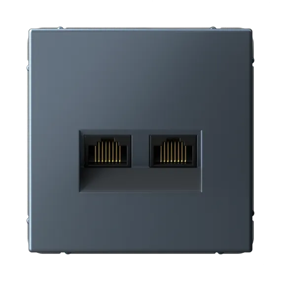 Розетка компьютерная RJ45 + RJ45, кат. Systeme Electric ArtGallery Грифель GAL000788