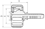 Фитинг DN 08 DKF-W (Г) 22x1.5/steel