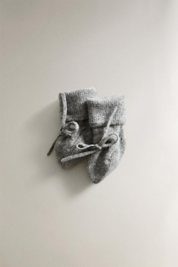 ZARA HOME КАШЕМИРОВЫЕ ПИНЕТКИ, СЕРЫЙ