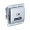 Розетка с USB C Systeme Electric Glossa Алюминий GSL000327