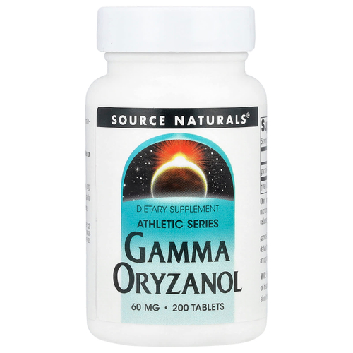 Source Naturals, Athletic Series, гамма-оризанол, 60 мг, 200 таблеток