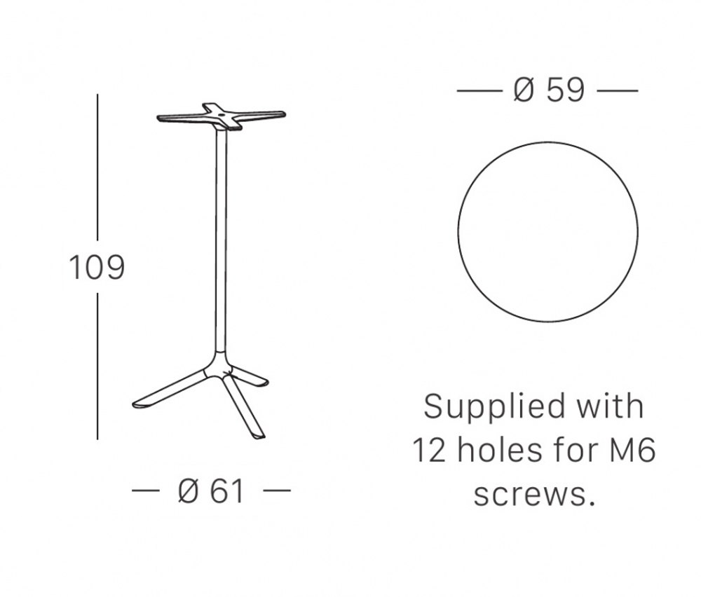 Стол ламинированный барный Scab Design Tripe, оливковый, белый